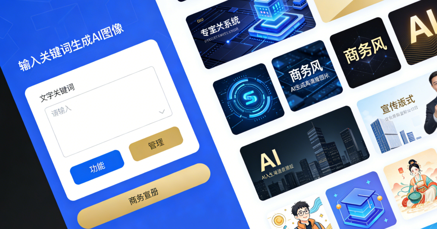 AI 生图 —— 创意可视化,高质感素材一键生成